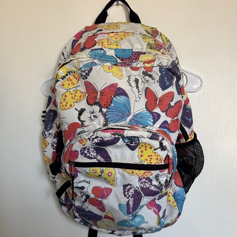 BACK TO SCHOOL! Full-Size Butterfly Print Backpack 5 pockets